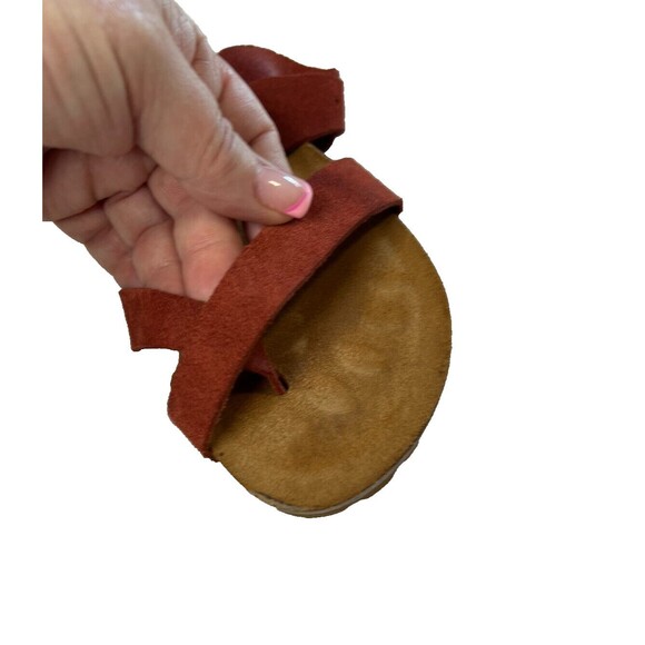 Yokono Womens Strappy Suede Sandals Cayenne Orange Size 7.5 Made In Spain - Picture 12 of 14